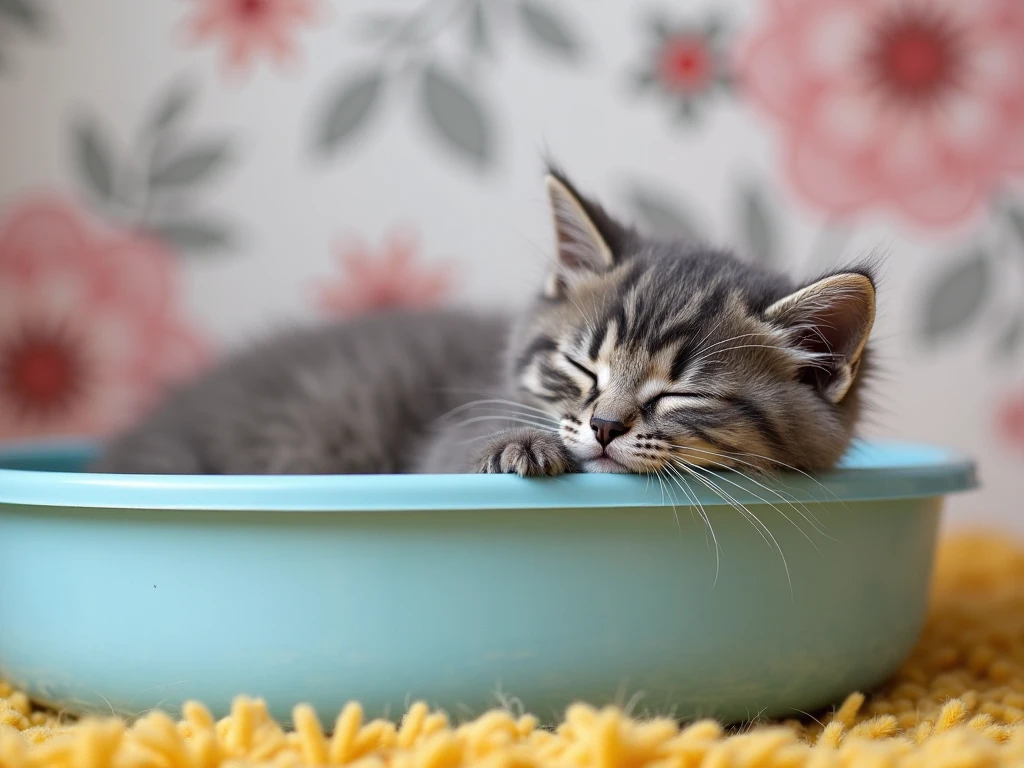 Почему котенок спит в лотке с наполнителем