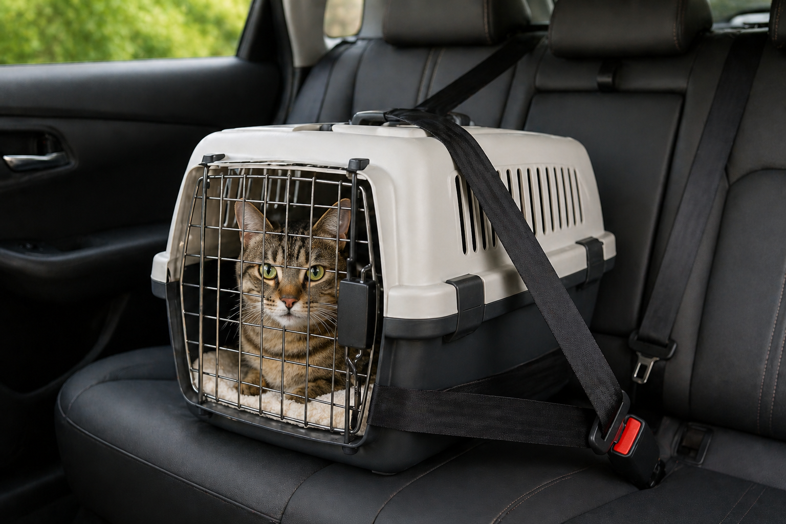 Как перевозить кота в машине