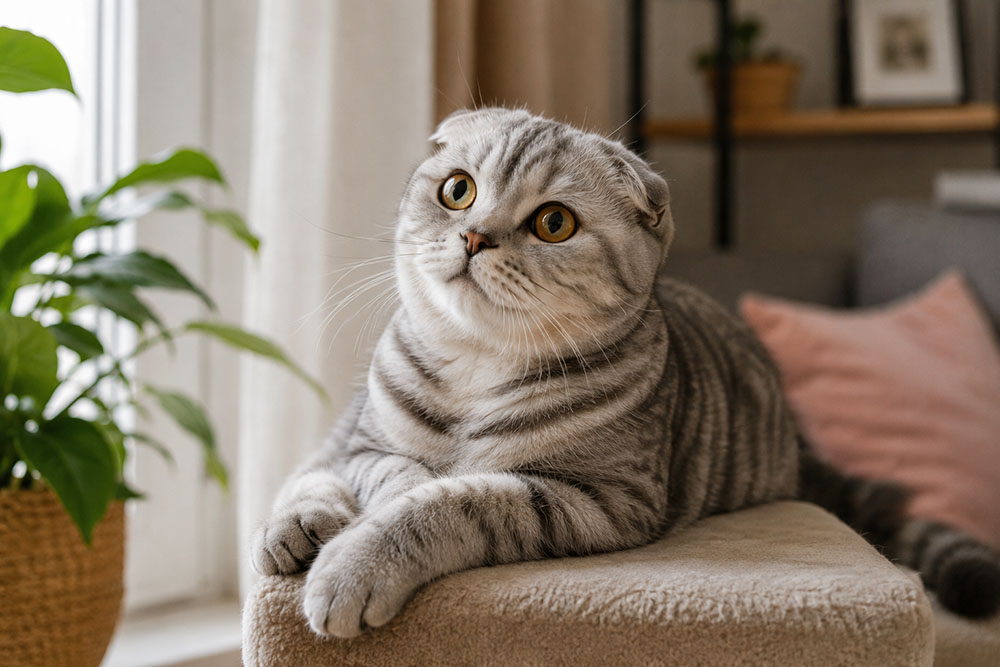 Характер и поведение шотландской вислоухой кошки